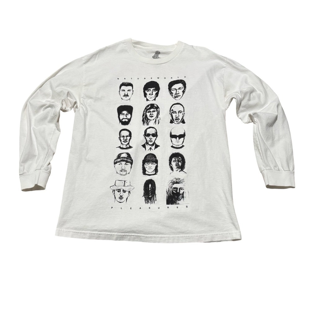 Pleasures x NATURE WORLD Men's "Reward" Long Sleeve Shirt White Size Large 21x29